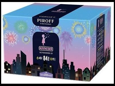 Батарея салютов ИЛЛЮЗИЯ БСП0308408-10 PIROFF | Neva-Salut.com