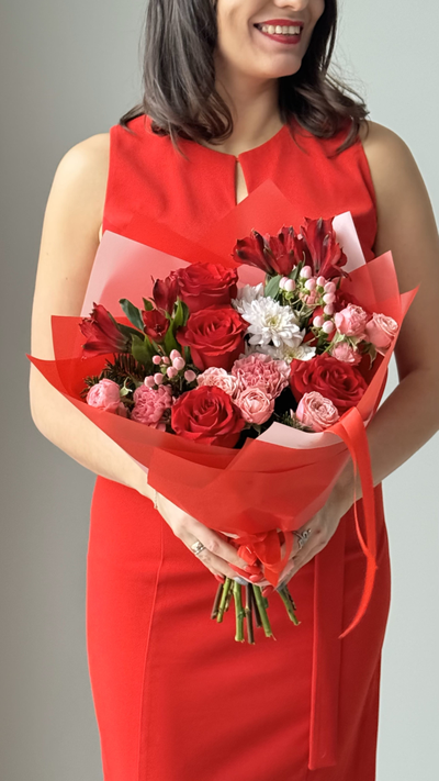 Букет 62 на день влюбленных