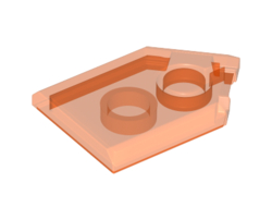 Tile, Modified 2 x 3 Pentagonal, Trans-Neon Orange (22385 / 6128980 / 6245238)