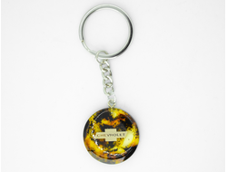 Брелок из натурального янтаря "Chevrolet"