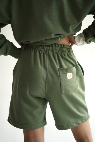 ШОРТЫ УНИСЕКС "ПРИЯТНО" ЗЕЛЕНЫЕ