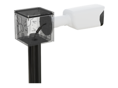 Комплект 2: BOXFORCAM Коробка с сегментом мачты.  Вынос 350 см. для монтажа видеокамер и элементов безопасности. (коробка чёрная/белая)