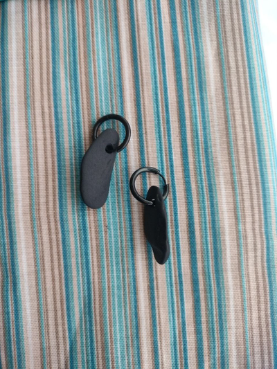 Серьги "Щельга"  (из шунгитовой гальки)