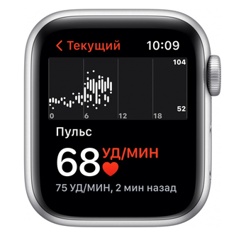 Часы Apple Watch SE GPS 44мм корпус из алюминия серебро + ремешок синий (MKNY3RU/A)