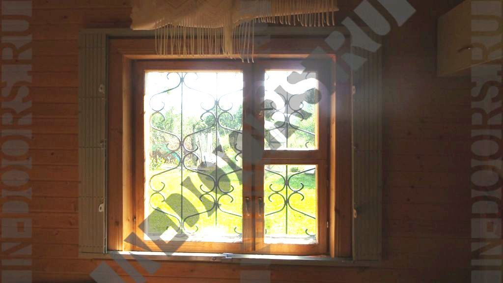 Раздвижные решетки на окна в деревянный дом 1