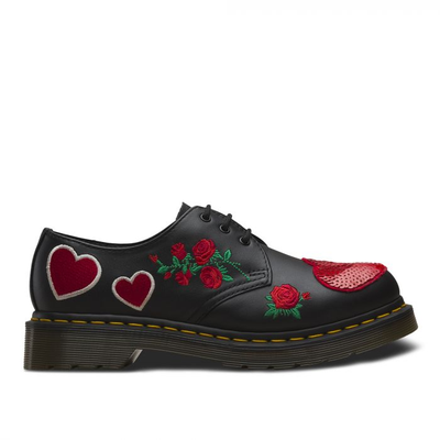 Полуботинки Dr. Martens 1461 Hearts черные женские