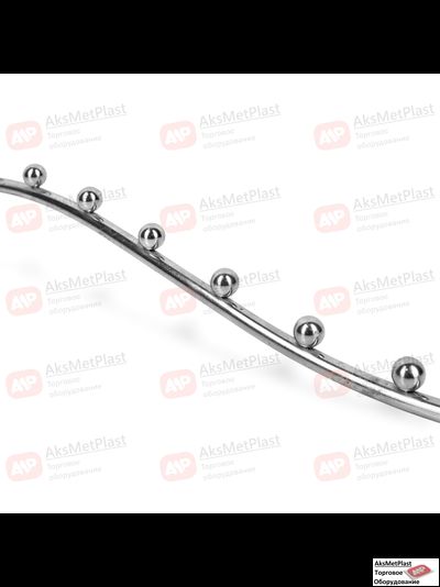 7SL7036A Крючок d-7мм волнообразный хром 9 шариков для профиля системы Vertical L=350 мм