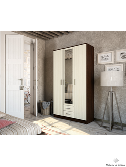 Фиеста шкаф 3-х створчатый (ГЛУБИНА 610мм)