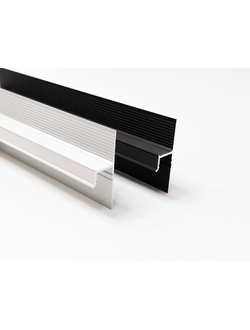 Алюминиевый профиль 4L-1750-TB ANOD Теневой Black | Черный ANOD