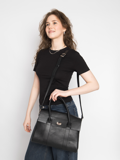 Деловая сумка Valenza Premium black (арт. 5076-51)
