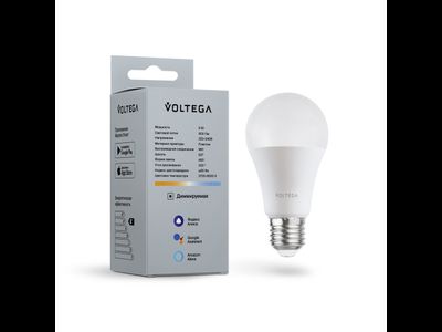 Светодиодная лампа Wi-Fi A60 E27 9W 2700K-6500K MIX DIM 200°, 2429