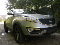 Защита радиатора KIA Sportage 2010-2016 black низ