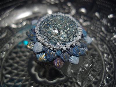 "Астра Галактика", фэнтезийное кольцо-цветок в космическом стиле