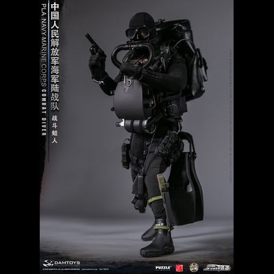 Китайский боевой пловец - КОЛЛЕКЦИОННАЯ ФИГУРКА 1/6 PLA Navy Marine Corps Combat Diver (78073) - DAMTOYS