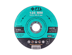 Круг отрезной по нержавеющей стали FTL E-Nox 125 х 0,8 х 22,2 мм A54TBF FoxWeld, 8666