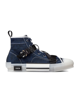 Кеды Converse Dior (Конверс Диор) темно-синие высокие кожаные оригинал