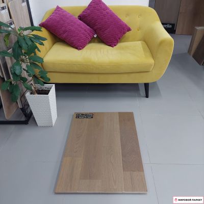 Паркетная доска Royal Parket Дуб Натур Остер 150 мм 1-полосная с фаской лак замок 2G толщина 13 мм 1.782 м2