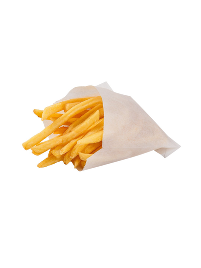 Бумажный карман/пакетик для картофеля фри (белый, 100 шт), 115*100мм