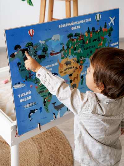 Световой стол-песочница 10-в-1 "Карта мира"
