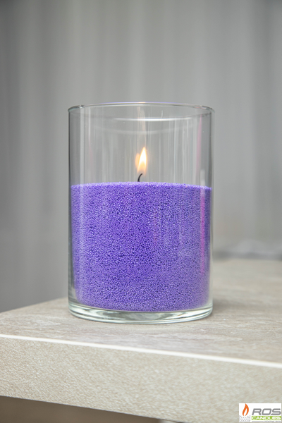 Насыпная свеча "Цилиндр 15 см", фиолетовая "Фиолетовый"