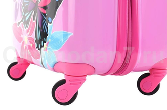 Детский чемодан Бабочка розовый