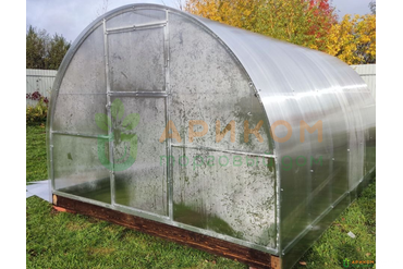 Теплица «Арочная Цинк» 25*25 шаг дуги 0,66 м