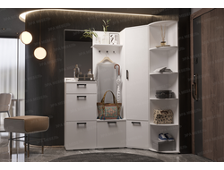 Композиция ЛДСП Прихожей НИКА Белый гладкий