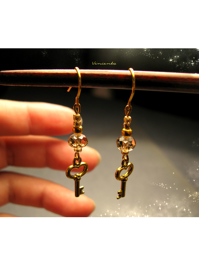 Серьги "Золотой ключик"