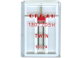 Игла бытовой машины ДВОЙНАЯ  № 100/4. "Organ" (Вьетнам),  1 шт в пенале.