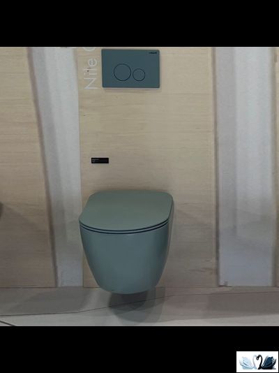 Чаша унитаза Creavit Free FE322-11NY00E-0000 подвесная, бирюзовая, матовая. Безободковый смыв