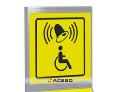 Пиктограмма тактильная, модульная "Кнопка вызова персонала для оказания ситуационной помощи", с накл