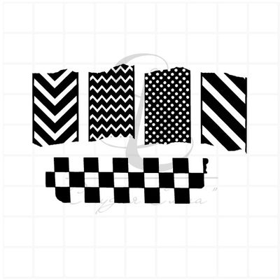 Фоновый штамп с оторванными кусочками скотчей с рисунком