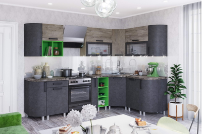 Кухня "Крафт" (Domani) эдгрейн