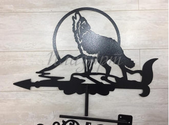 флюгер на крышу волк