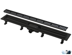 Лоток для душа AlcaPlast APZ10BLACK-950 черный желоб в комплекте с решеткой купить в магазине Marysя