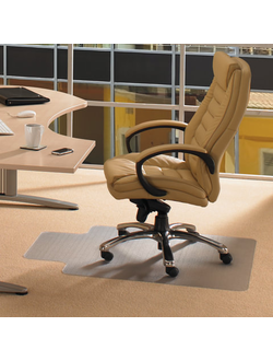 Коврик защитный для твердых напольных покрытий, износостойкий, FLOORTEX, с выступом, 90х120 см, толщина 2 мм, FC129225LV