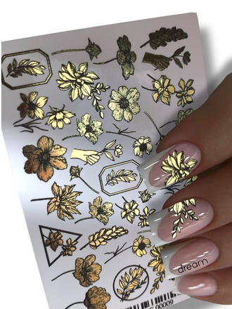 Фольгированные слайдеры Золото AN-009