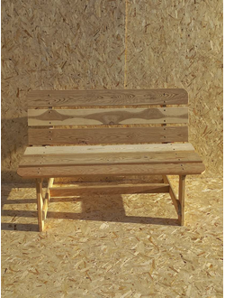 Скамейка со спинкой; 400*450*1200; лиственница