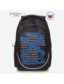 Рюкзак школьный GRIZZLY RU-335-2 черный синий