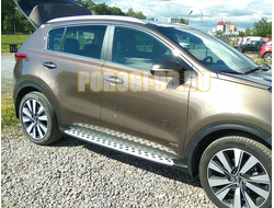 Пороги ОЕМ ( Спорт Стиль) для KIA Sportage 4 (2016-2018)