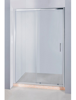 Стеклянная душевая раздвижная дверь, Водный Мир ВМ-ТА-1 100, прозрачная, 100х185 см.