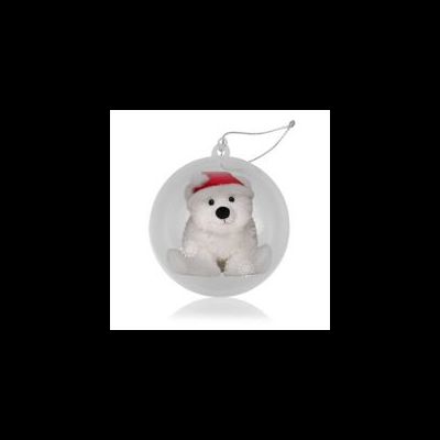 ШАР ЁЛОЧНЫЙ. ПЛАСТИК ПРОЗРАЧНЫЙ ПОД ВСТАВКУ 86 мм.