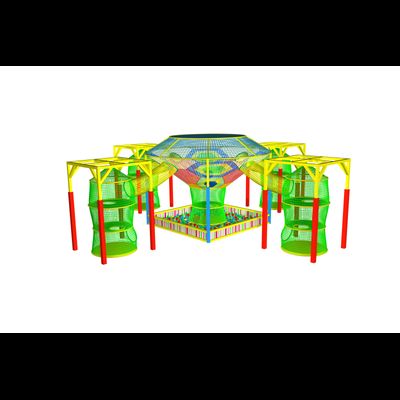 Вязаный лабиринт «Красочные сети»