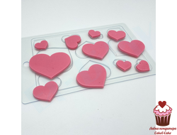 Форма пластик Сердца Плоские силуэты