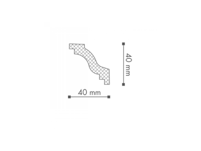 Карниз WT6 WALLSTYL® - 40*40*2000мм