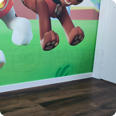 Плинтус ХДФ Dollken Cubu Flex Life 60мм Х 2,5 м 1013/5012 Белый в интерьере 6