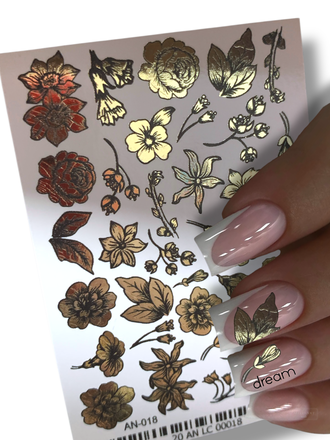 Фольгированные слайдеры Золото AN-018