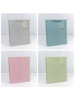 Пакет подарочный "Зигзаги" (микс), 26*32*13 см