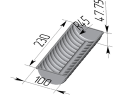 Хлебная форма Волнистая 230 х 100 х 48 мм
