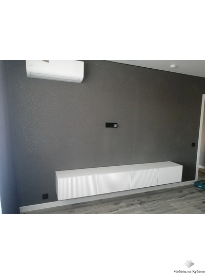 Инфинити тумба под ТВ подвесная 2400 мм Белый / мдф белый матовый